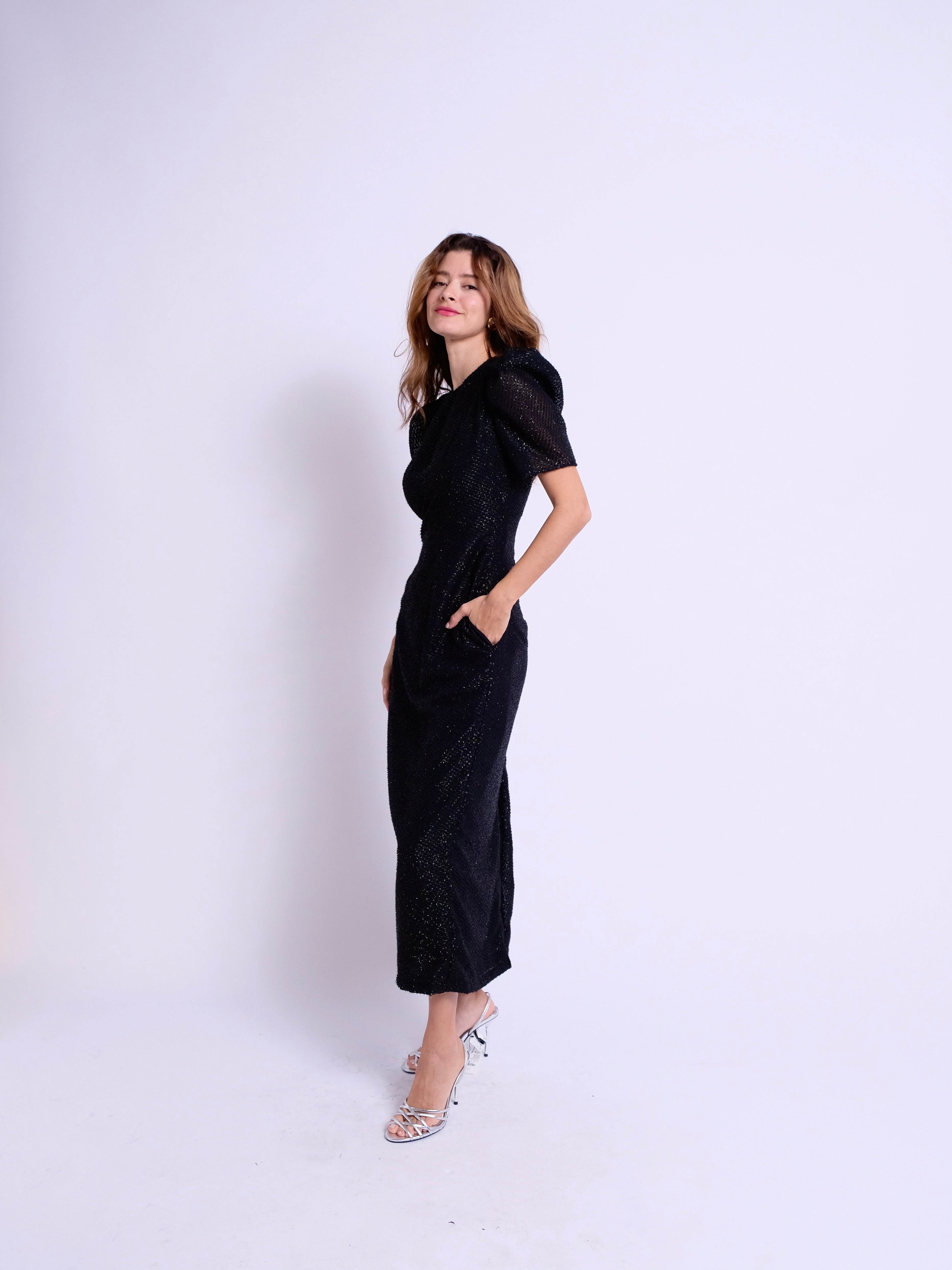 The Falcus Dress Black Sparkle