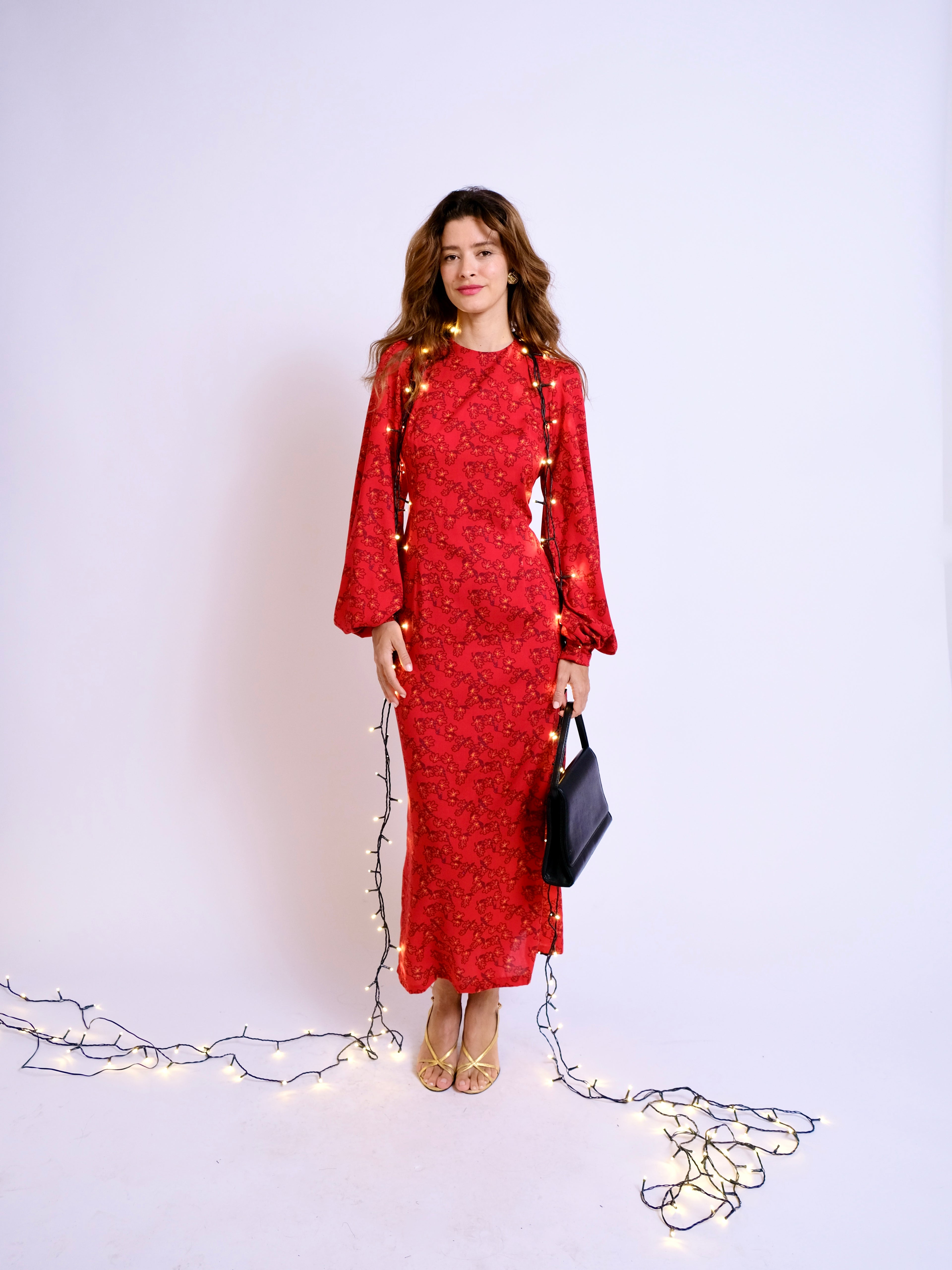 The Adelaide Midi Dress Red