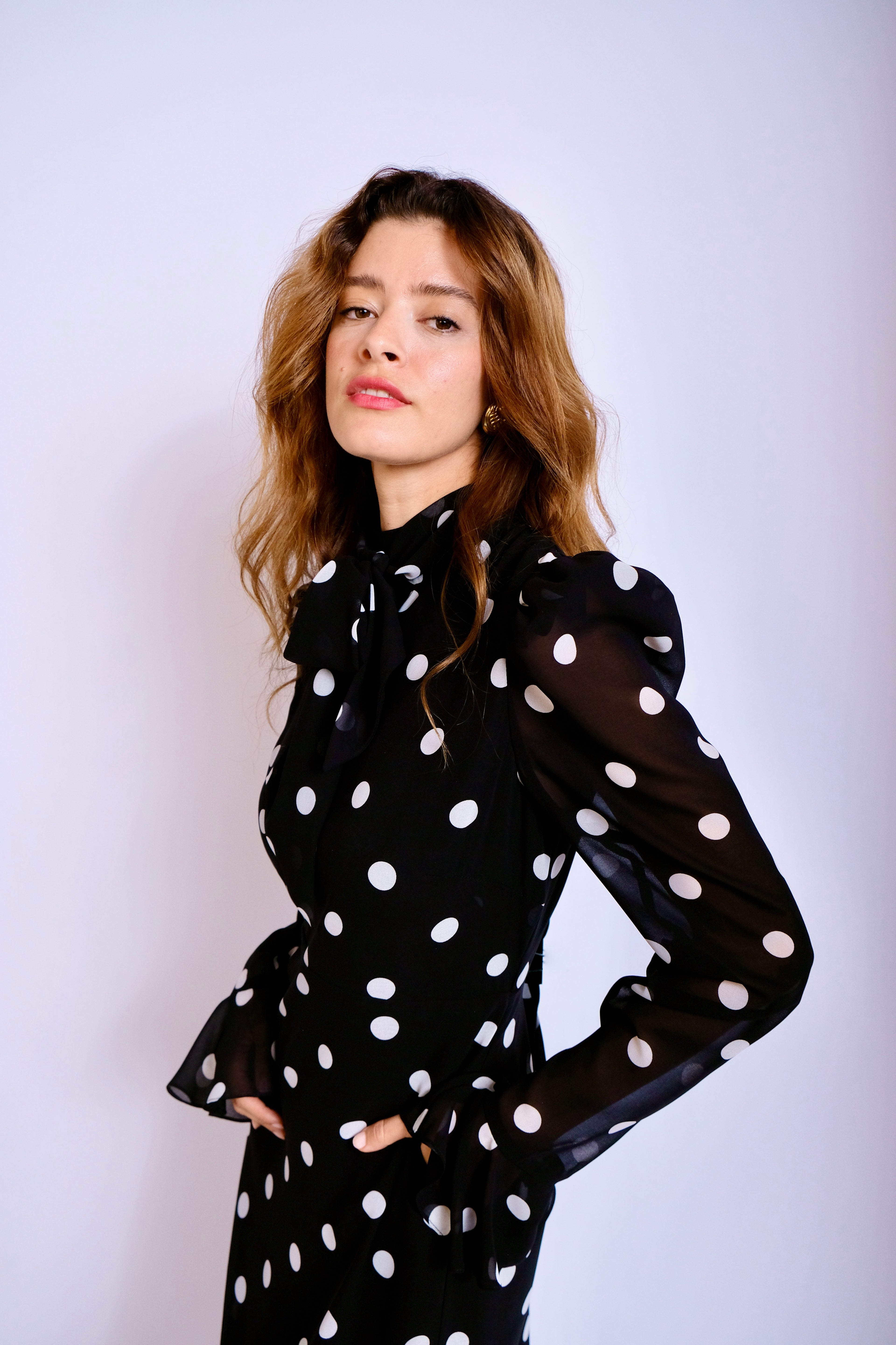 The Elsie Dress Black Spot Midi