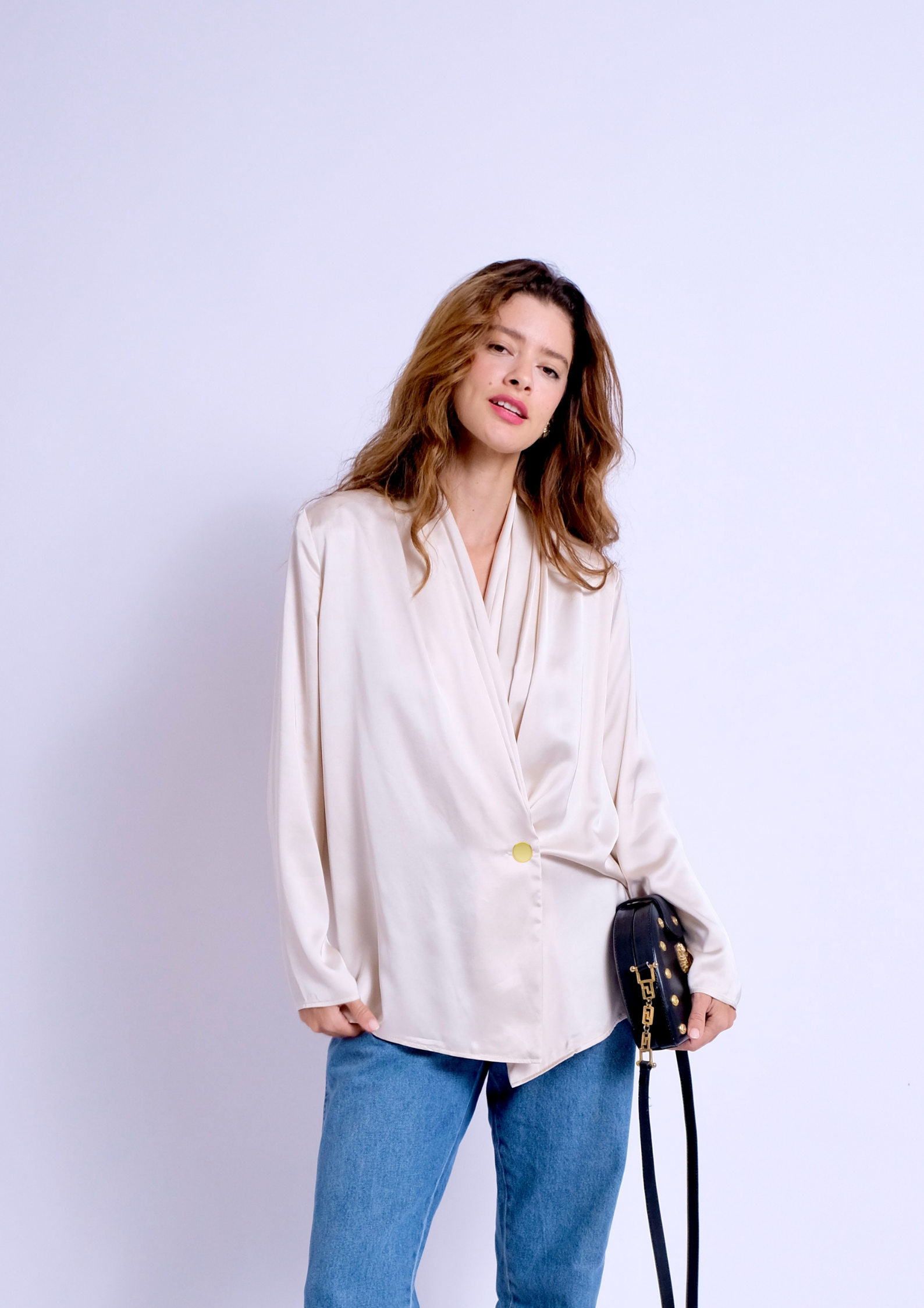 The Peggy Blouse Satin