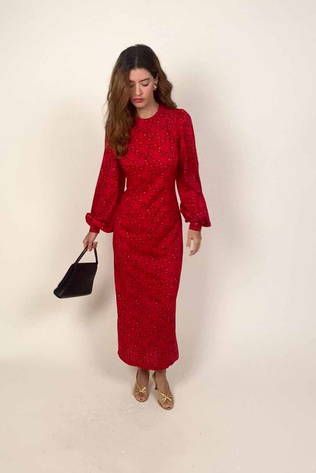 The Adelaide Midi Dress Red