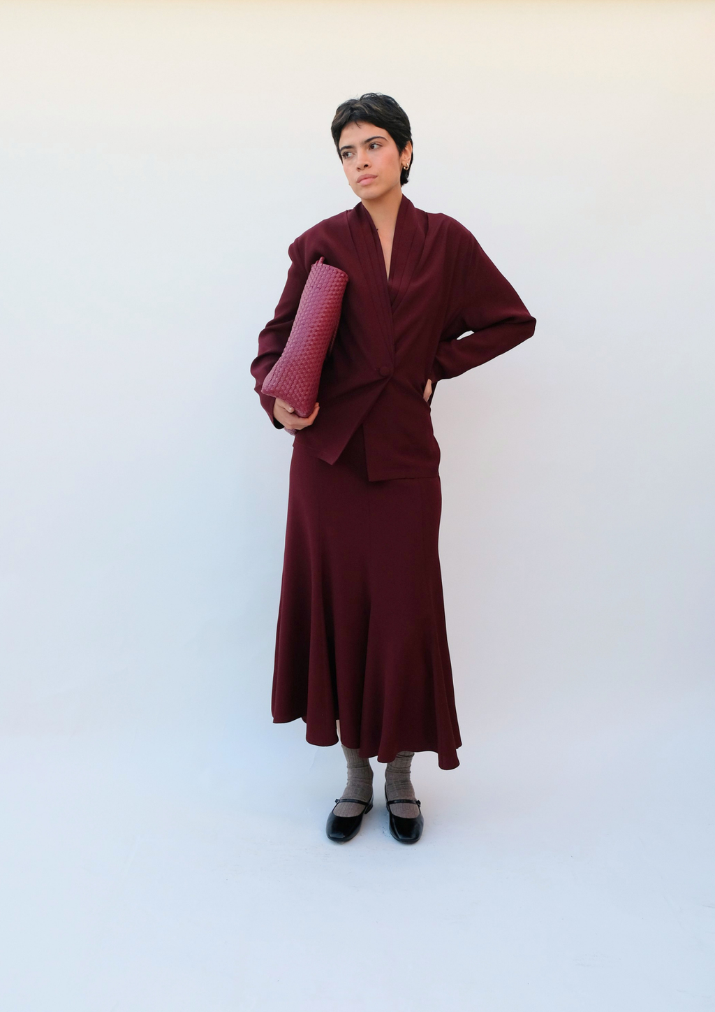 The Peggy Wine Blouse