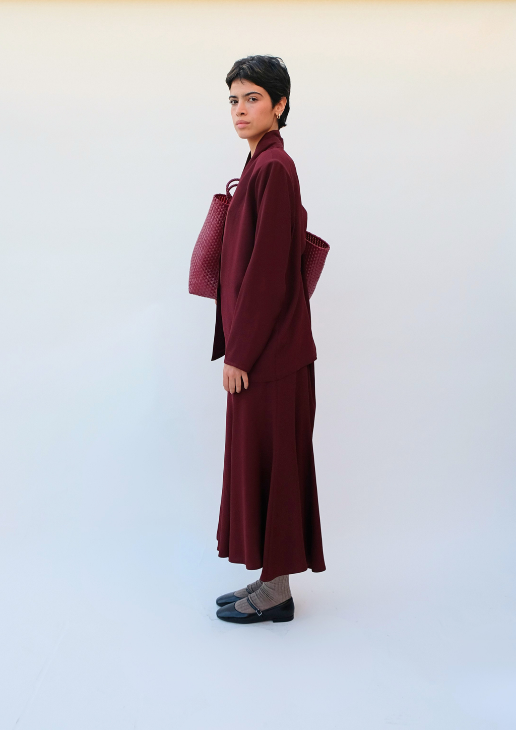 The Peggy Wine Blouse
