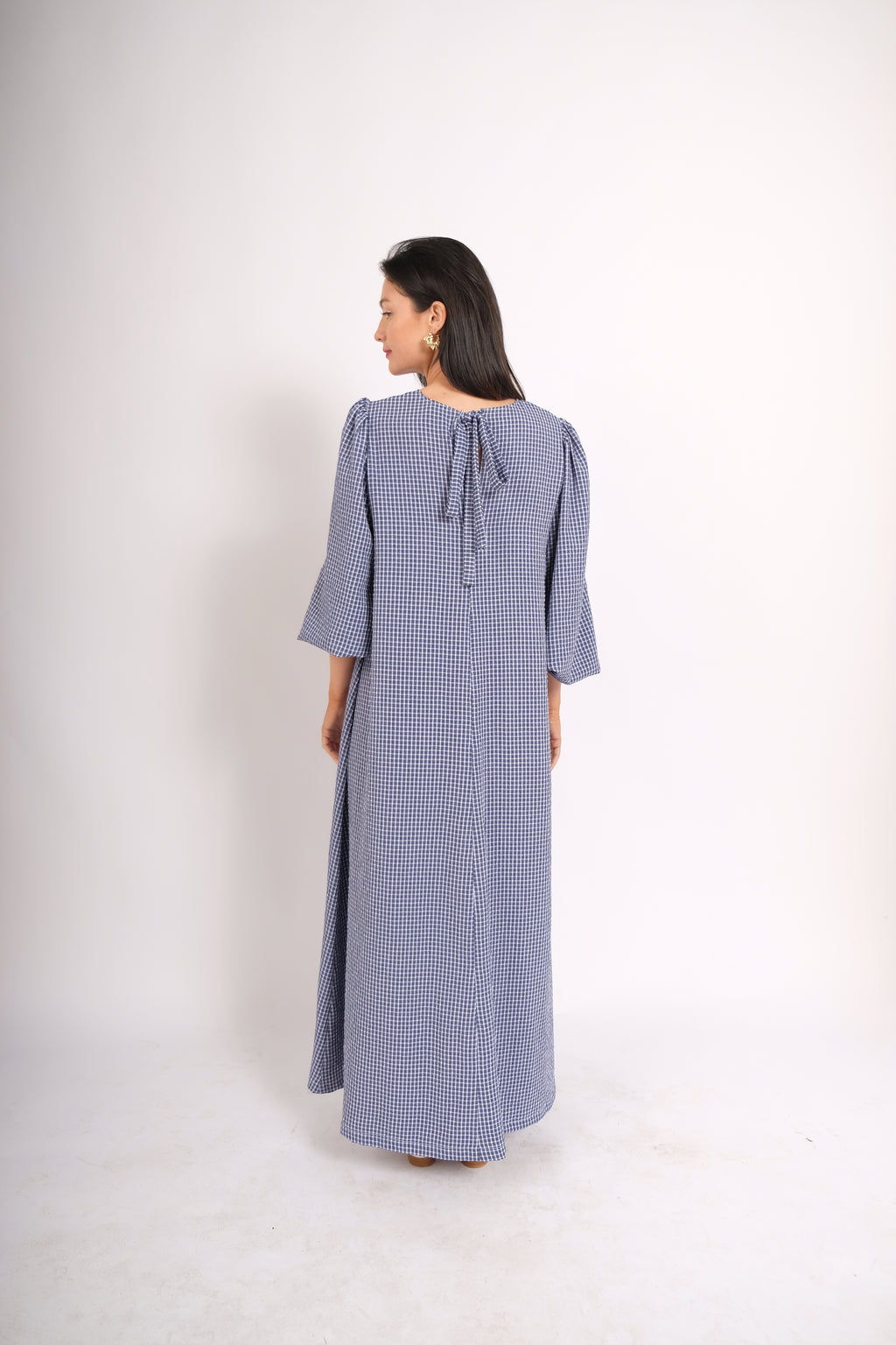 The Hollie Dress Navy Gingham