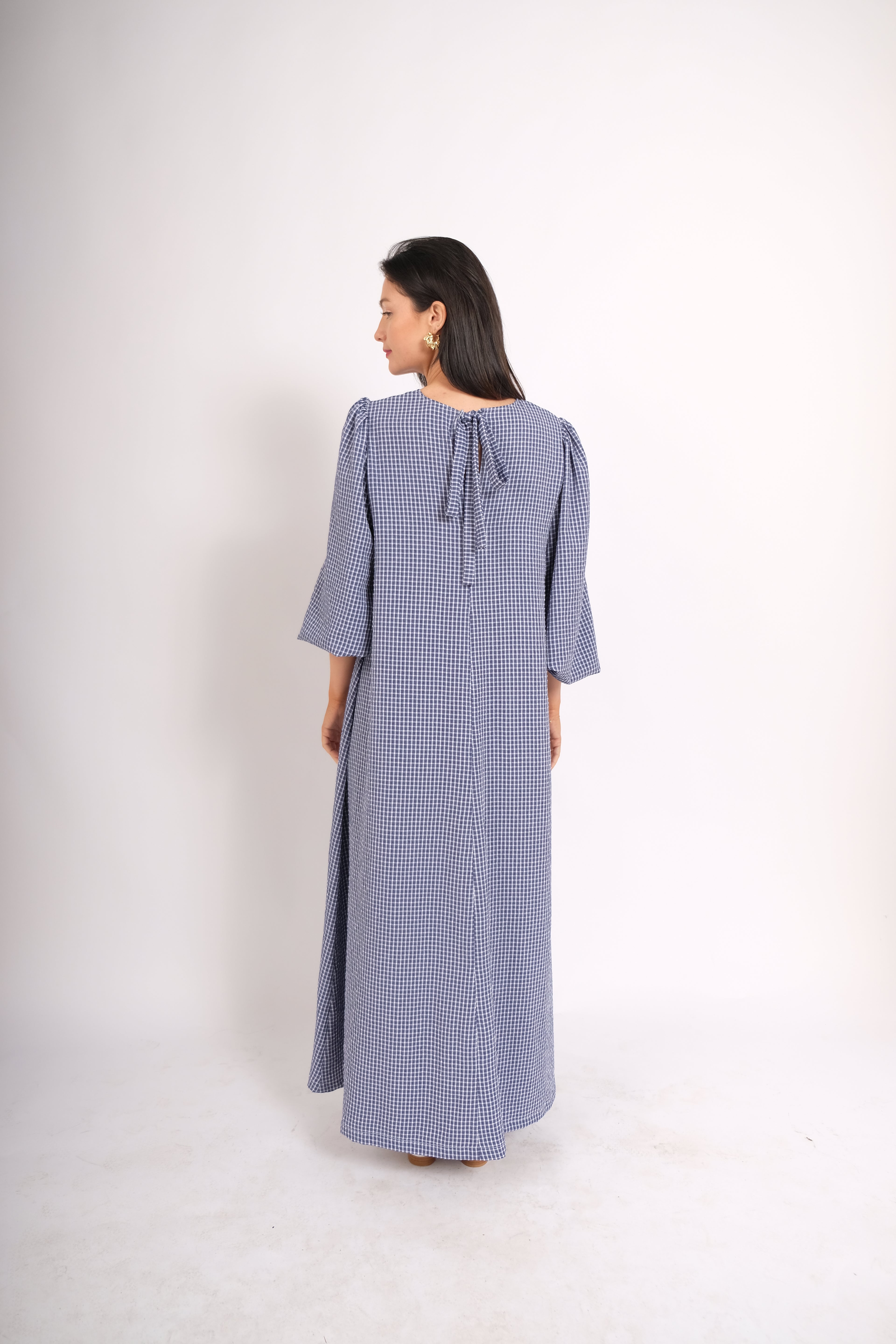 The Hollie Dress Navy Gingham