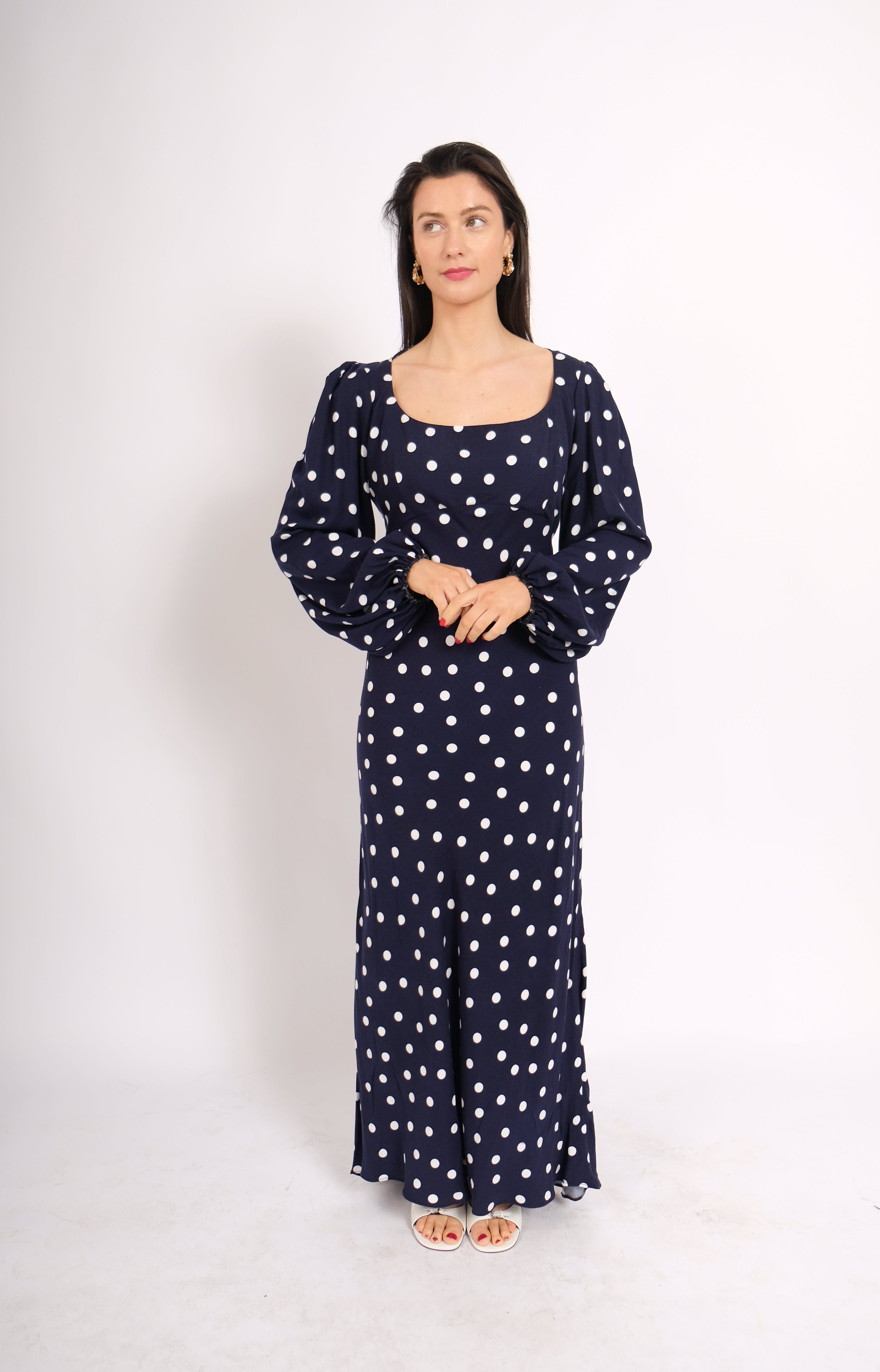The Delilah Dress Midi Navy