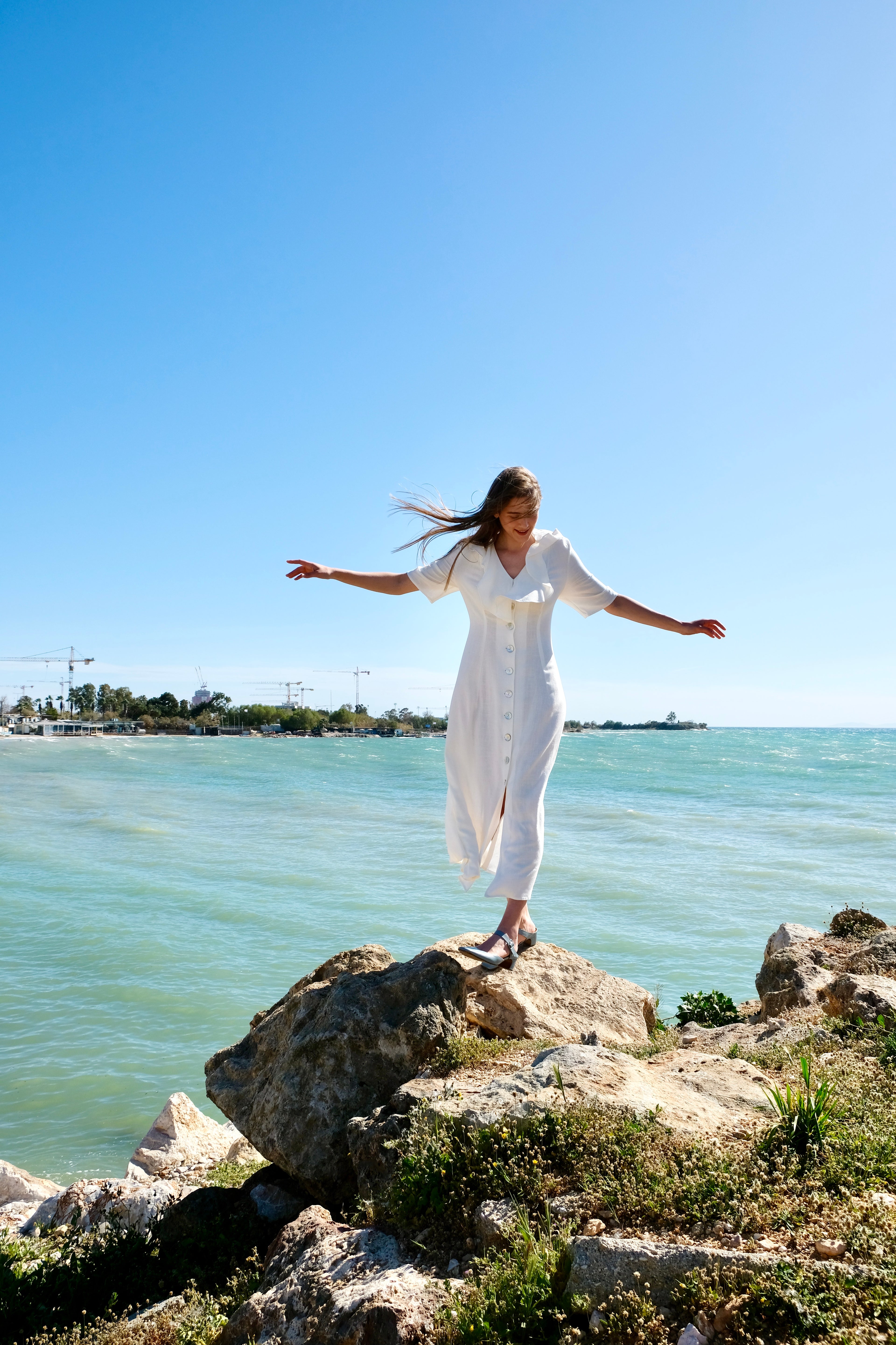 The Debbie Dress White Linen