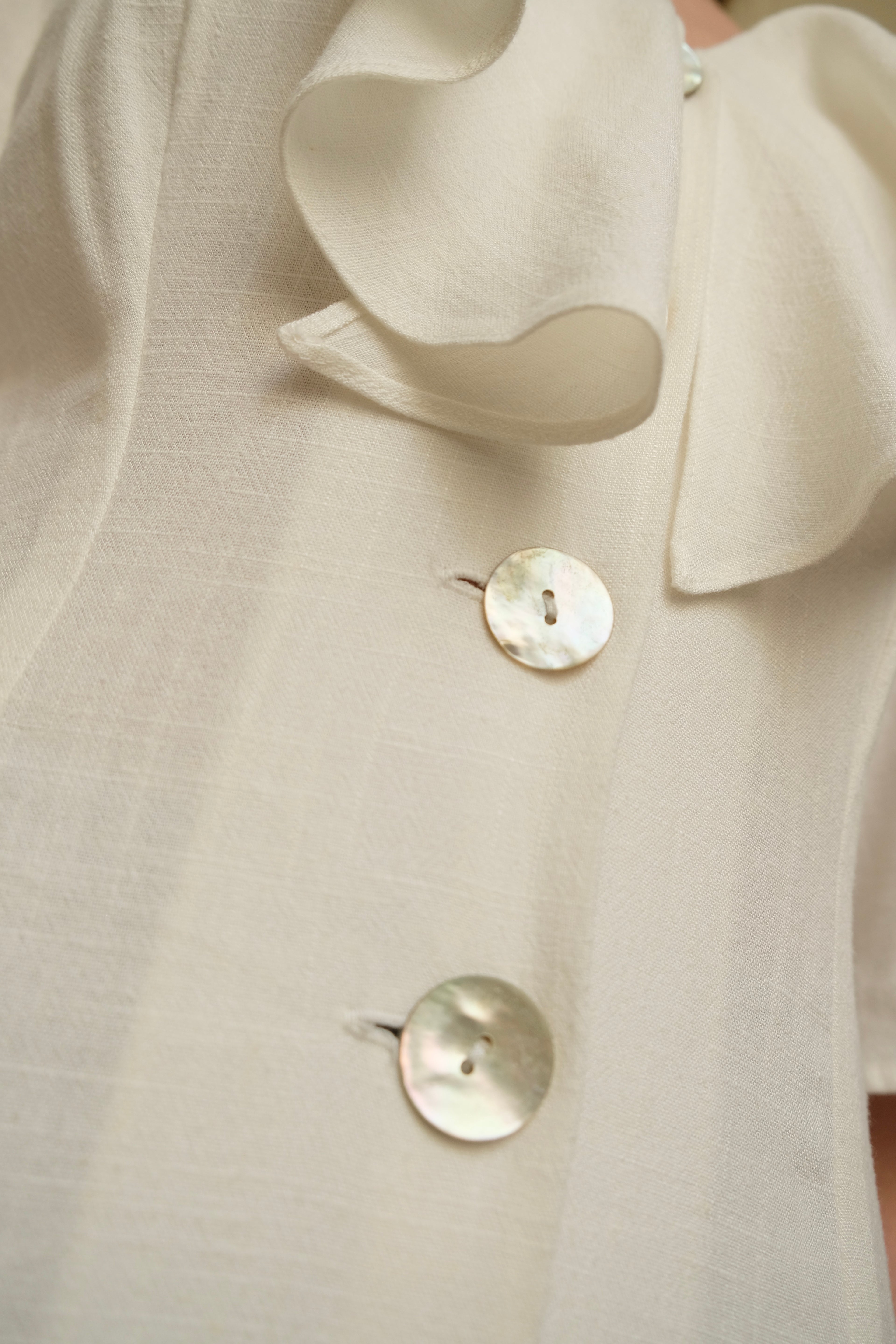 The Debbie Dress White Linen