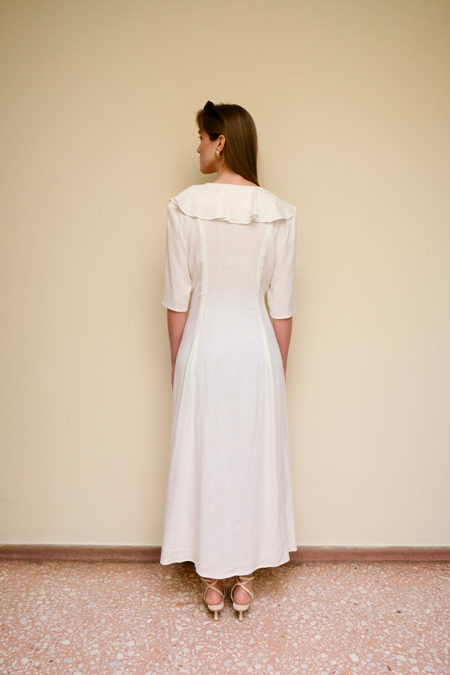 The Debbie Dress White Linen