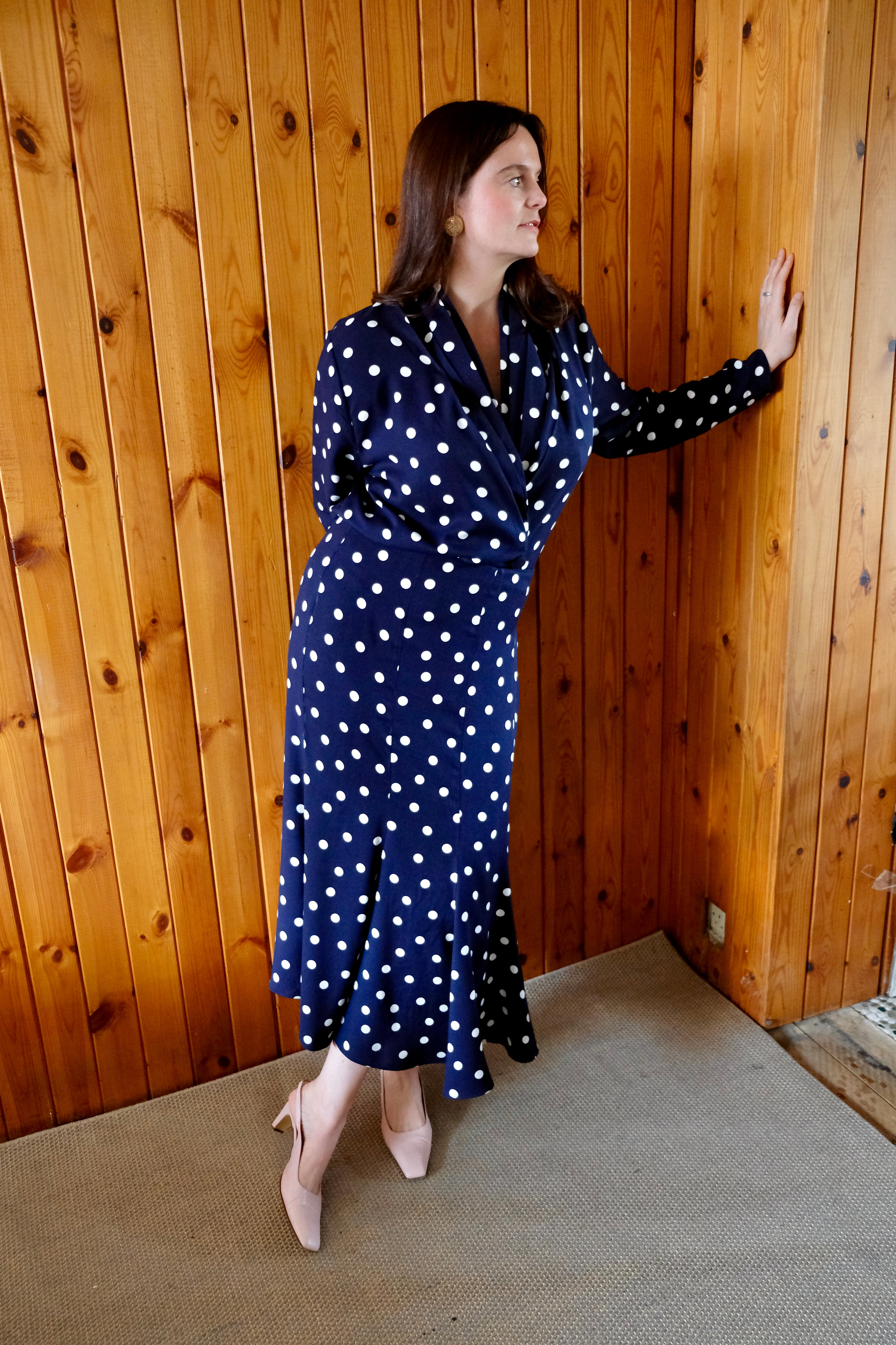 The Peggy Skirt Navy Spot