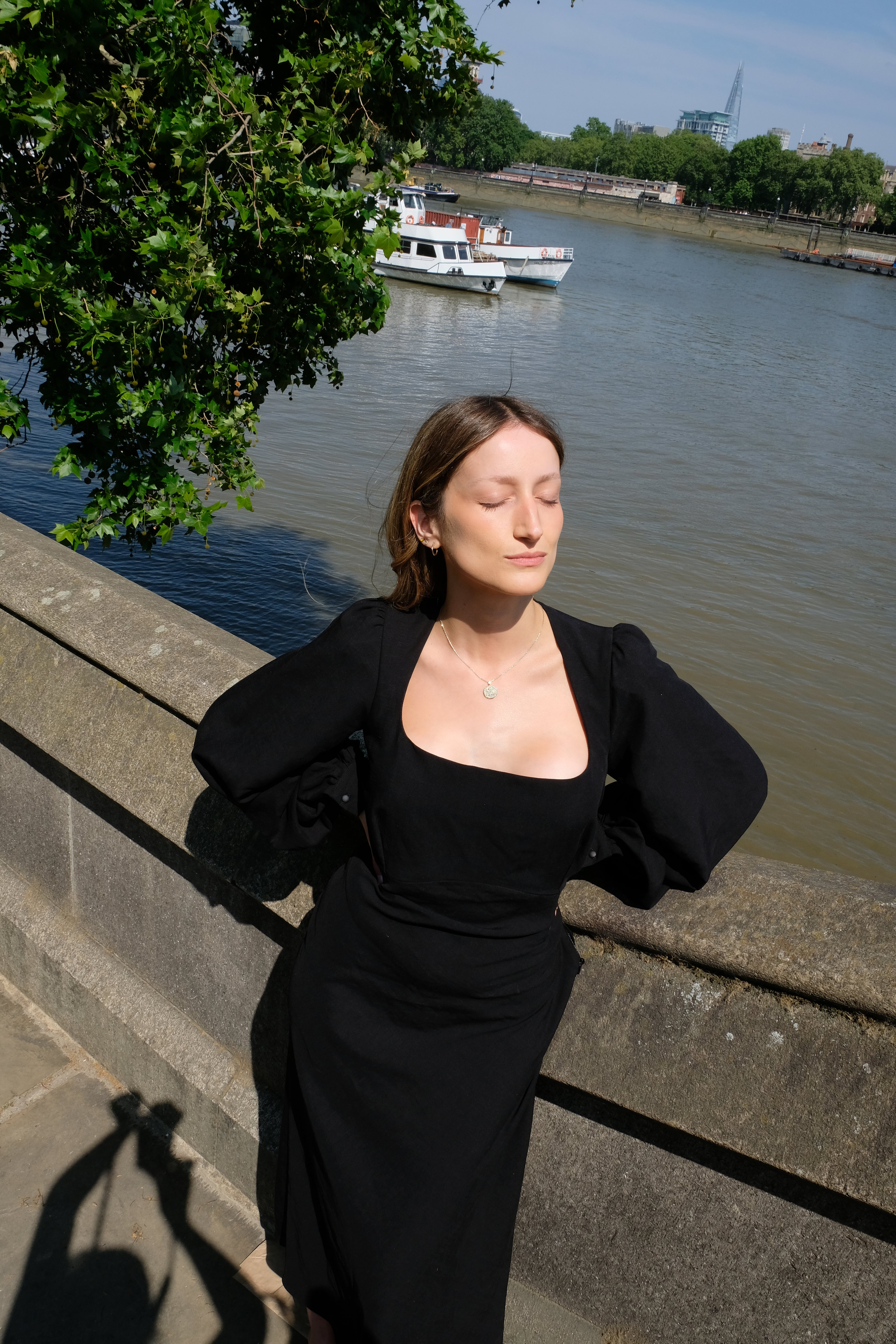 The Delilah Black Linen Dress