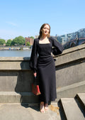 The Delilah Black Linen Dress