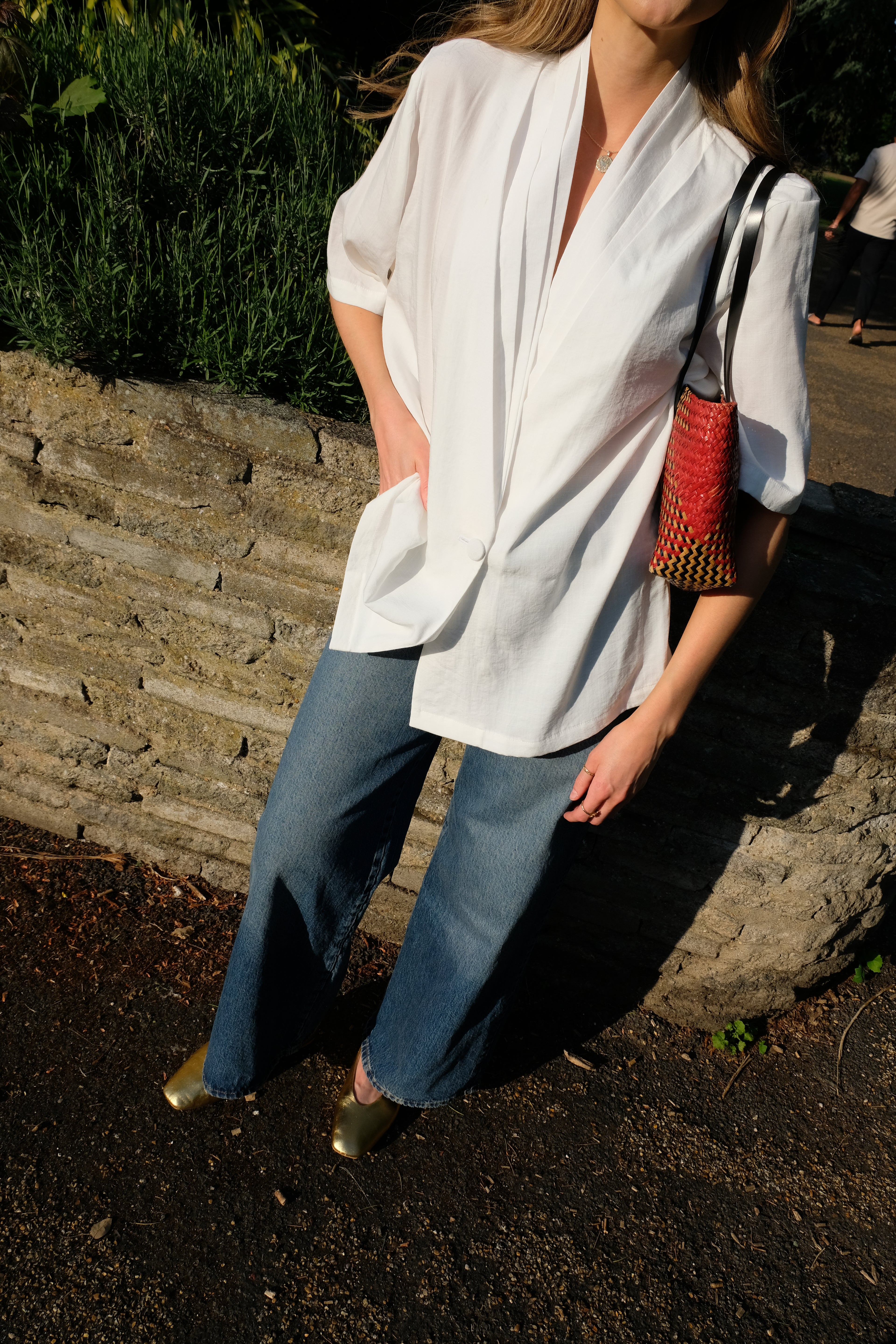 The Peggy White Linen Blouse