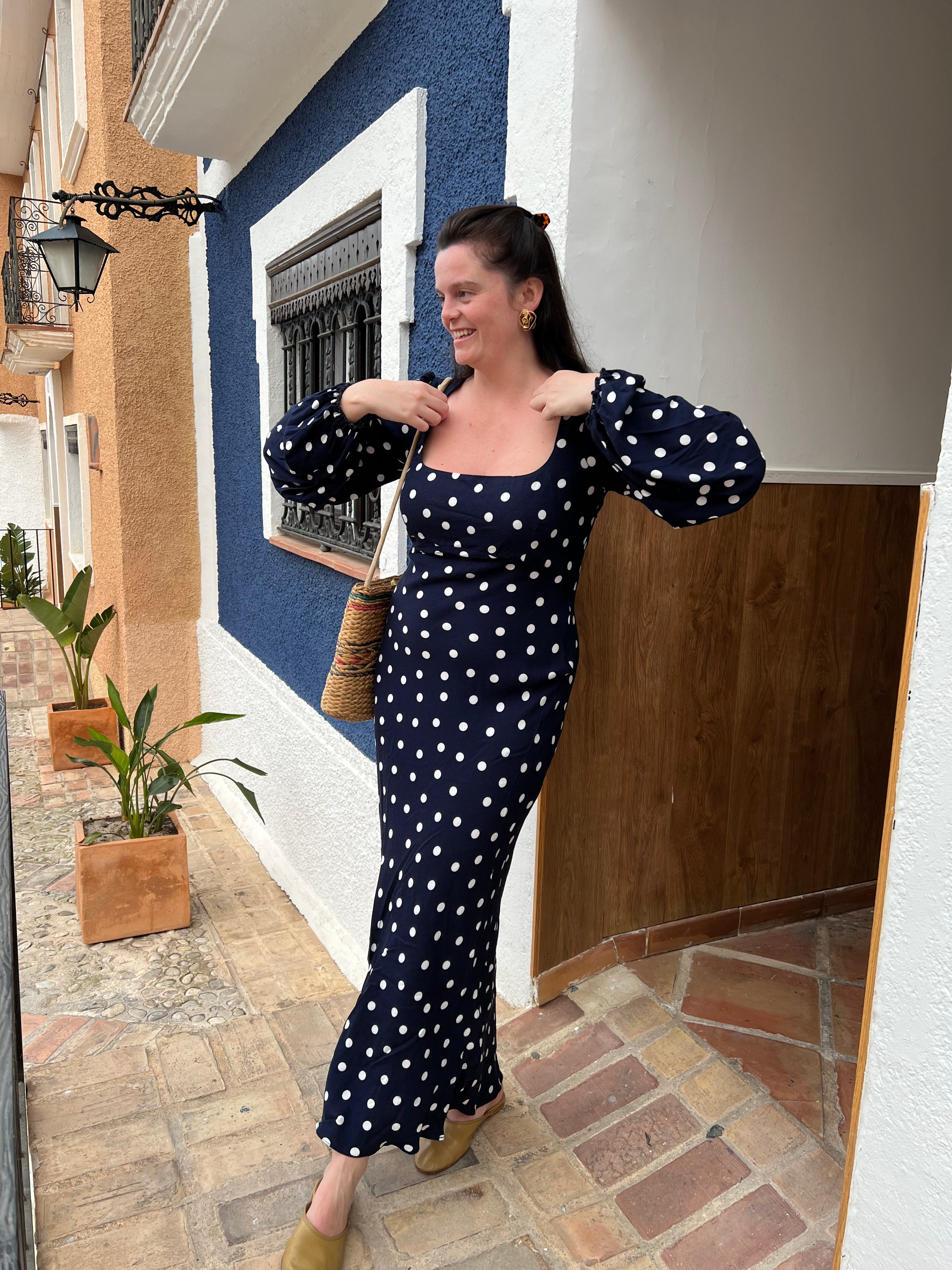 The Delilah Dress Midi Navy